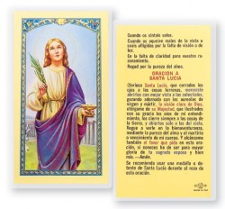 Oracion A Santa Lucia Laminated Spanish Prayer Cards 25 Pack [HPRS478]