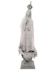 Our Lady of Fatima Statue Light Gray Finish 45 Inches [VIC1108]