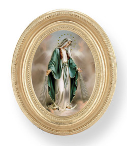 Our Lady of Grace Small 4.5 Inch Oval Framed Print [HFA4712]