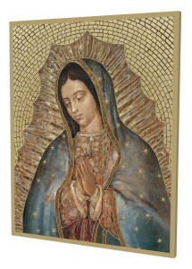 Our Lady of Guadalupe Gold Foil Mosaic Plaque [HFA0613]