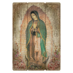 Our Lady of Guadalupe Large Wood Wall Plaque [CB4021]