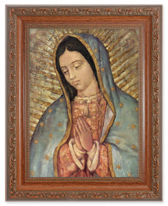 Our Lady of Guadalupe in Blue 6x8 Print Under Glass [HFA5378]