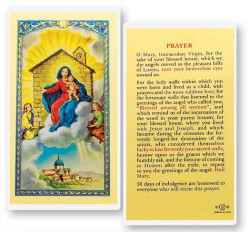 Our Lady of Loreto House Laminated Prayer Card [HPR282]