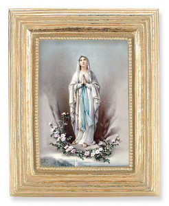 Our Lady of Lourdes 2.5x3.5 Print Under Glass [HFA5283]