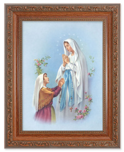 Our Lady of Lourdes 6x8 Print Under Glass [HFA5372]