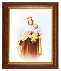 Our Lady of Mount Carmel 8x10 Textured Artboard Dark Walnut Frame [HFA5477]