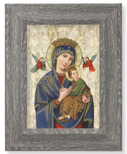 Our Lady of Perpetual Help 7x9 Gray Oak Frame [HFA4653]