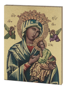 Our Lady of Perpetual Help Embossed Wood Plaque [HWP208]
