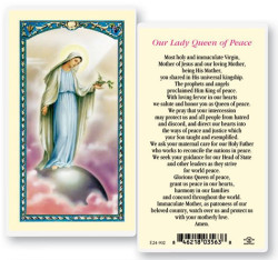 Our Lady Queen of Peace Laminated Prayer Card [HPR902]
