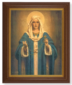 Our Lady of the Rosary by Chambers 8x10 Textured Artboard Dark Walnut Frame [HFA5597]