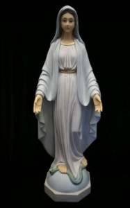 Our Lady of Grace Statue Hand Painted Marble Composite - 32 inch [VIC9099]