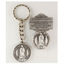 Our Lady of Guadalupe Matching Key Ring and Visor Clip Set [AU0084]