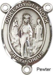 Our Lady of Knock Rosary Centerpiece Sterling Silver or Pewter [BLCR0345]