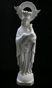 Our Lady of Perpetual Help Statue White Marble Composite - 30 inch [VIC3112]