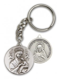Our Lady of Perpetual Help and Sacred Heart Key Chain [AUBKC011]