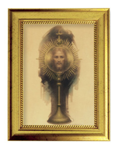 Our Sacramental King Print by Chambers 5x7 Print in Gold-Leaf Frame [HFA5239]