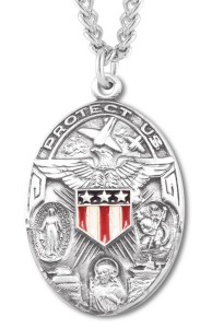 Patriotic Medal Sterling Silver [REM1016]