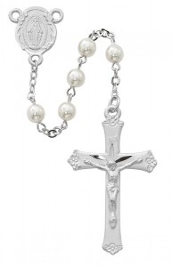 Pearlized Glass Bead Rosary [MVRB1163]