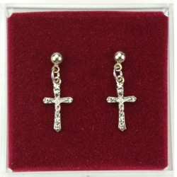 Petite Crucifix Dangle Earrings [MVER1011]