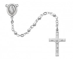 Petite Women's Sterling Silver Rosary [MVRB1015]