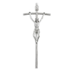 Pewter Wall Papal Crucifix 8 Inches [CRX208]
