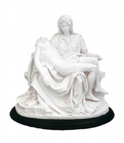 Pieta Statue in White Resin with Base - 7 Inches [GSP75039]