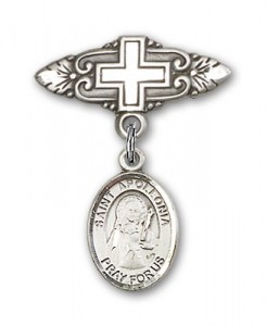 Pin Badge with St. Apollonia Charm and Badge Pin with Cross [BLBP0294]