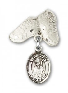 Pin Badge with St. Dennis Charm and Baby Boots Pin [BLBP0440]