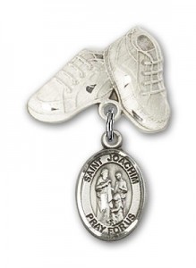 Pin Badge with St. Joachim Charm and Baby Boots Pin [BLBP2251]