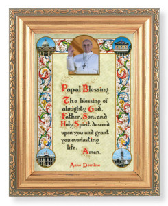 Pope Francis Blessing 4x5.5 Print Under Glass [HFA5348]
