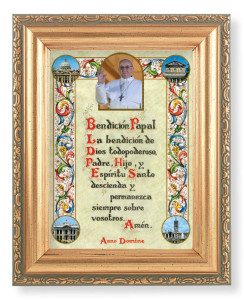 Pope Francis Blessing (Spanish) 4x5.5 Print Under Glass [HFA5349]