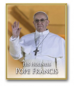 Pope Francis 8x10 Gold Trim Plaque [HR810574]