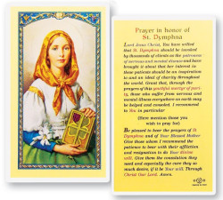 Prayer In Honor of St. Dymphna Laminated Prayer Card [HPR434]