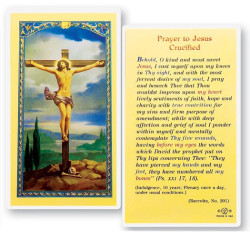 Prayer To Jesus Crucified Laminated Prayer Card [HPR135]