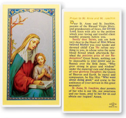Prayer To St. Anne and Joaquin Laminated Prayer Card [HPR614]