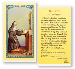 Prayer To St. Rita Laminated Prayer Cards 25 Pack [HPR532]