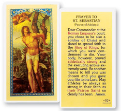 Prayer To St. Sebastian Laminated Prayer Card [HPR541]