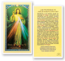 Promesas Jesus Misericordioso Laminated Spanish Prayer Card [HPRS124]