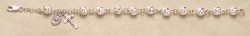 Rosary Bracelet - Sterling Silver Round Swirl [RB3290]
