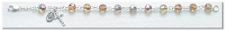 Rosary Bracelet - Sterling Silver with 7mm Colorado Topaz Swarovski Beads [RB3470]