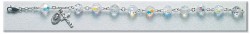 Rosary Bracelet - Sterling Silver with 8mm Crystal Swarovski Beads [RB3467]