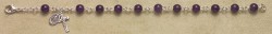 Rosary Bracelet - Sterling Silver with Amethyst Beads [RB3314]