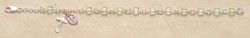Rosary Bracelet - Sterling Silver with Chrysolite Swarovski Cube [RB3293]