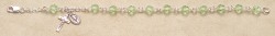 Rosary Bracelet - Sterling Silver with Chysolite Swarovski Beads [RB3305]