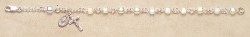 Rosary Bracelet - Sterling Silver with Crystal Swarovski Cube [RB3291]