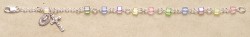 Rosary Bracelet - Sterling Silver with Multicolor Swarovski Cube [RB3295]