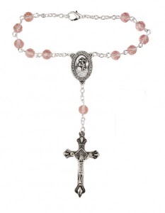 Rose Auto Rosary - October Birthstone [MVAR1009]