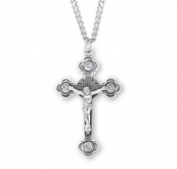 Rosebud Men's Crucifix Necklace [HMM3294]