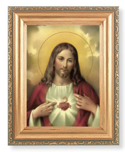 Sacred Heart of Jesus 4x5.5 Print Under Glass [HFA5312]