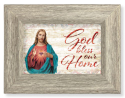 Sacred Heart of Jesus 8x6 Gray Oak Frame [HFA4633]